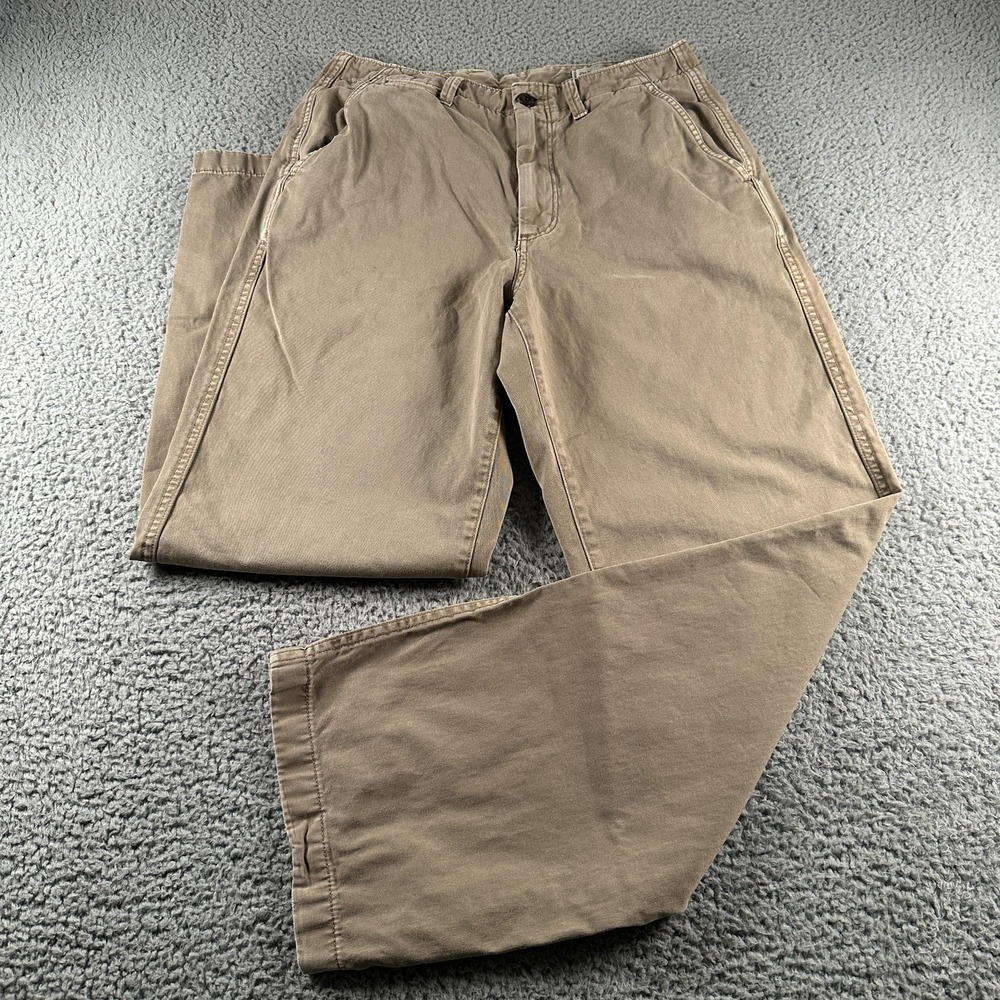 Outerknown Chino Pants Mens 31x32(30x32 Fit) Beige Relaxed Straight Leg Canvas